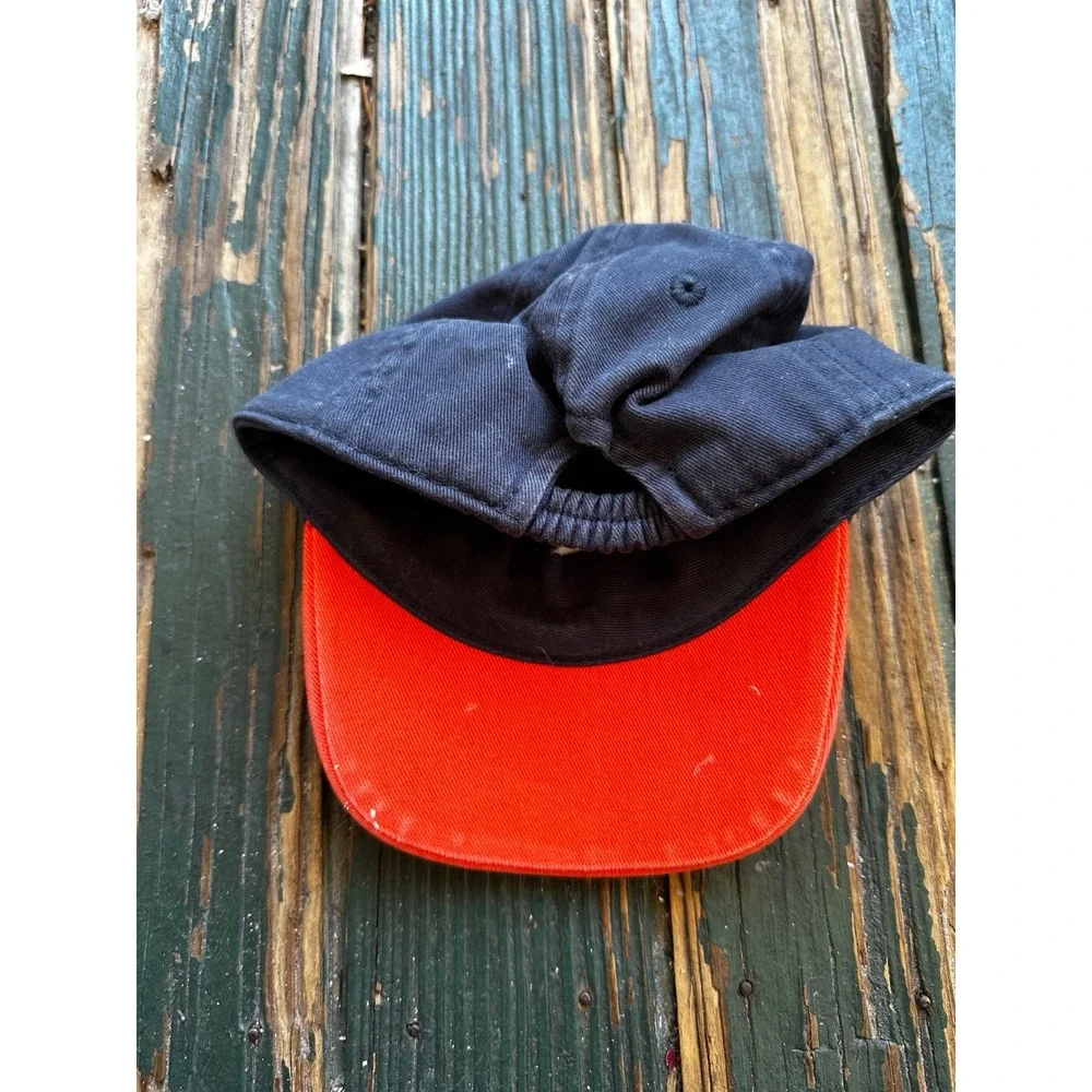 Old Navy Baby‎ Baseball Cap Navy Orange Embroidered Hat 3-6 Months 1994 Graphic